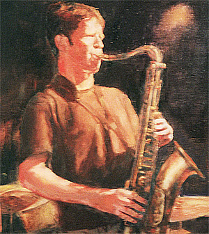 Jazz Painting Sax Player