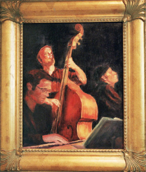 Swingin' Base Jazz oil painting