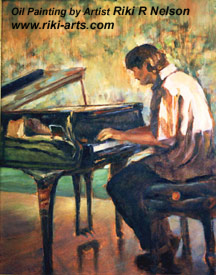 Painting of a Jazz Piano Player