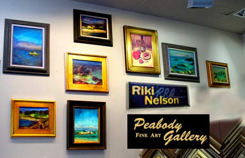 Photo of Exhbit of Riki R Nelsons work at Peabody Gallery Menlo Park