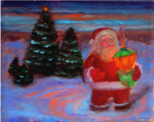 paintings of Santa Claus