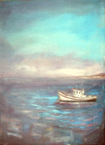 monteray seascape oil painitng