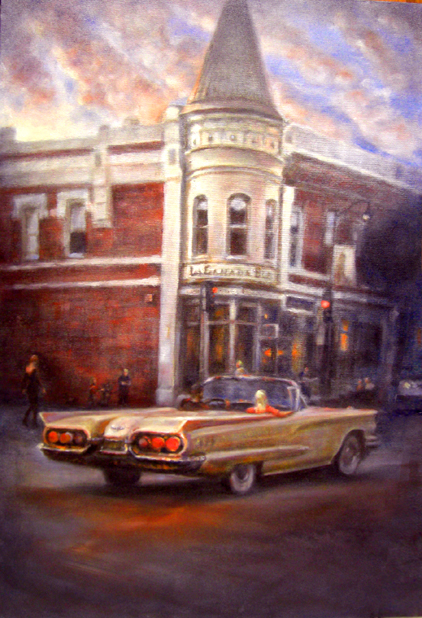 cityscape car painting