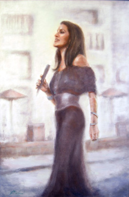 portrait oil painting of diva