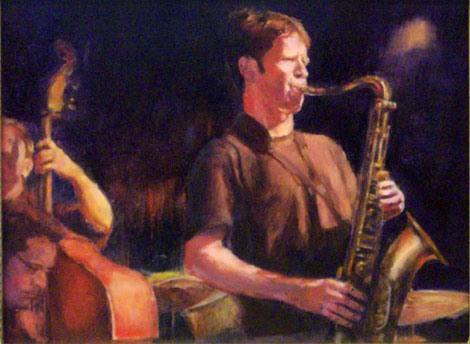 Jazz Painting of Musicians